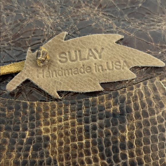 Sulay handmade one of a kind art to wear mixed leather artisan bag. USA - Picture 3 of 4